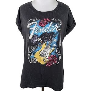 Fender Women's Guitar Eagle Short Sleeve T-Shirt Size Medium